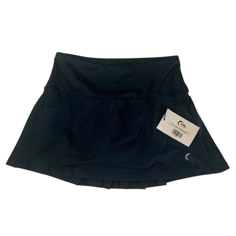 NWT Zyia Navy Pleated Tennis Skort S Pickleball Tenniscore Preppy Athleisure